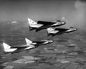 Aeroplanes Canvas Print Collection: Four English Electric Lightning F1s XM139 XM147 XM164