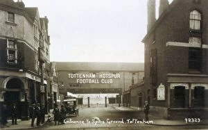 Football Posters Photo Mug Collection: Entrance to Tottenham Hotspur football ground, c. 1906