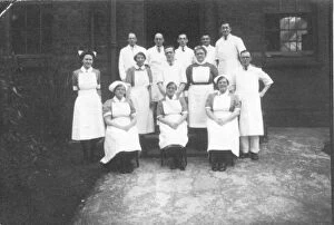 Nursing Metal Print Collection: Ernest King and other Marland Hospital Staff