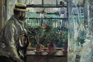 Portraits Jigsaw Puzzle Collection: Eugene Manet on the Isle of Wight, 1875, by Berthe Morisot