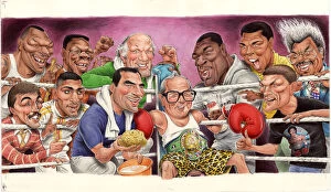 Caricature Collection: Famous Faces from the World of Boxing