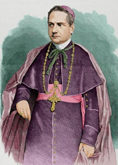 Cross Collection: Federico Cattani Amadori (1856-1943). Colored engraving