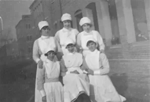 Nursing Photographic Print Collection: Formal group of nurses outdoors