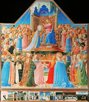 The Louvre Pillow Collection: Fra Angelico (1387-1455). The Coronation of the Virgin