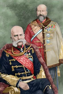 Contemporary Collection: Franz Joseph I of Austria (1830-1916) and Ferdinand I of Aus