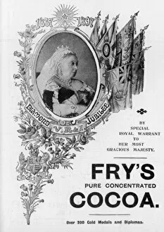 Adverts Pillow Collection: Frys Cocoa Ad. / Victoria