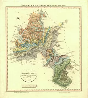 Oxford Fine Art Print Collection: Geological Map of Oxfordshire