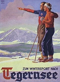 Related Images Metal Print Collection: German Ski Poster