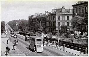 Glasgow Metal Print Collection: Glasgow, Scotland - The Great Western Road