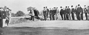 Tournament Collection: Golfer James Braid at the PGA on Romford Links