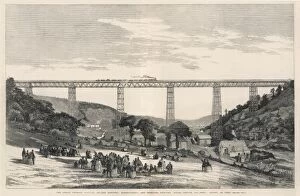 Abergavenny Pillow Collection: The great Crumlin Viaduct