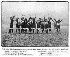 Cardiff Photo Mug Collection: The Haka: New Zealand rugby war dance, 1905