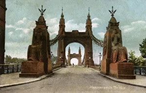 1909 Collection: Hammersmith Bridge, London
