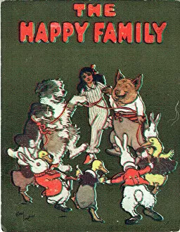 Dance Mouse Mat Collection: The happy Family by Adrian Ross and Cecil Aldin