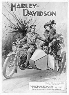 Adverts Pillow Collection: Harley Davidson 1915