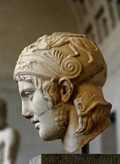 Copy Collection: Head of a statue of Ares. Roman sculpture after original of