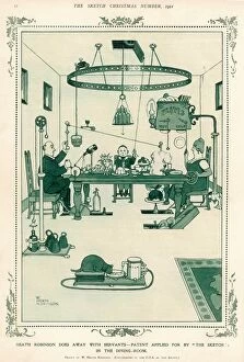 Heath Robinson Framed Print Collection: Heath Robinson automated Dining Room without servants 1 of 4