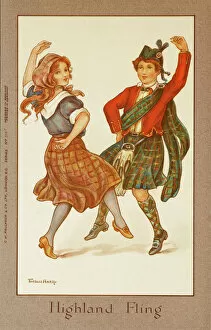 2 Apr 2008 Mounted Print Collection: Highland Fling by Florence Hardy