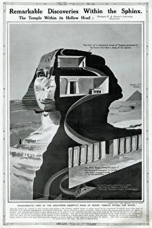 Related Images Metal Print Collection: The hollow head of the Sphinx, Egypt