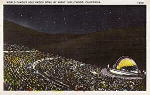 Bowl Collection: Hollywood Bowl by night, Los Angeles, California, USA