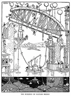 Black Rail Mouse Mat Collection: Illustration, Railway Ribaldry by W Heath Robinson