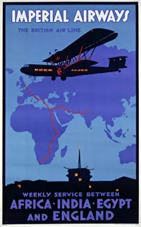 Maps Fine Art Print Collection: Imperial Airways poster