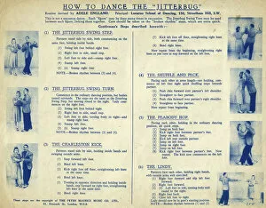 Dance Poster Print Collection: Instruction sheet, How to Dance the Jitterbug