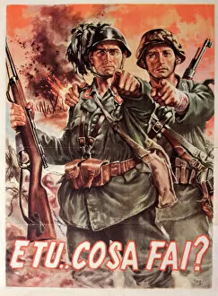 War Time Collection: Italian recruitment poster, Second World War