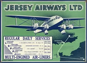 France Canvas Print Collection: Jersey Airways Poster