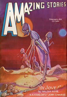 Ganymede Collection: By Jove, Alien Entity, Amazing Stories Scifi Magazine Cover