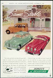Cars and Bikes Pillow Collection: Three Jowett Models 1952