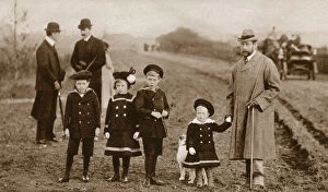 Harewood Collection: King George V and his first four children - country scene
