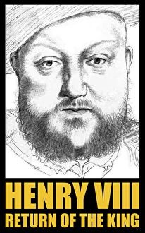 Related Images Metal Print Collection: King Henry VIII portrait - T-shirt / poster print design