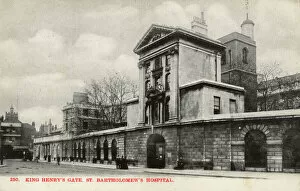 Hospitals Fine Art Print Collection: King Henrys Gate - St Bartholomews Hospital, London