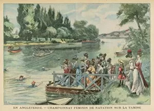 Richmond upon Thames Poster Print Collection: Ladies Swim Contest 1905