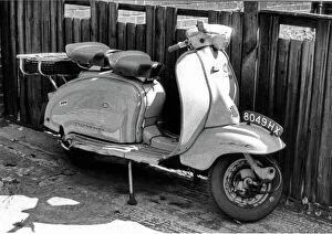 Cycling Metal Print Collection: Lambretta motor scooter