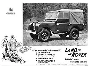 Cars Collection: Land Rover advertisement, 1953