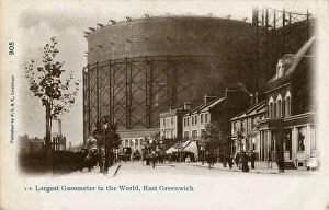 Greenwich Photographic Print Collection: Largest Gasometer in the World - East Greenwich, London