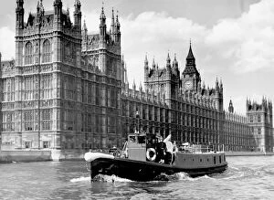 Firefighting Collection: LCC-LFB fireboat Massey Shaw, Westminster, London
