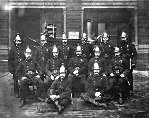 Stations Collection: LCC-MFB firefighters at West Hampstead fire station