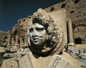 Empire Architecture Pillow Collection: LIBYA. TRIPOLI. Leptis Magna. Forum of Septimius