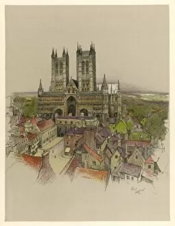 Gothic Architecture Photo Mug Collection: Lincoln Cathedral 1924
