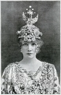Sarah Collection: Madame Sarah Bernhardt as Theodora - photograph by Downey