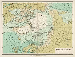 Early Maps Photo Mug Collection: Map / Arctic Circle 1895