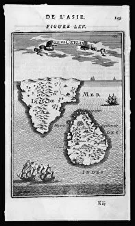 India Poster Print Collection: Map / Asia / Sri Lanka 1719
