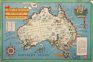 War Time Collection: Map of Australia