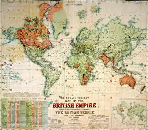 World Photographic Print Collection: Map of the British Empire