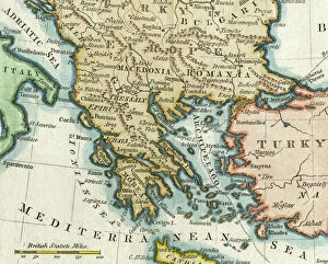 Romania Photo Mug Collection: Map of Greece, 1792