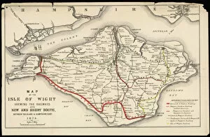 Related Images Photographic Print Collection: Map of Isle of Wight