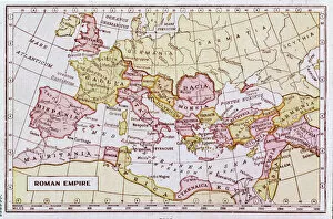 Roman art Canvas Print Collection: Map of the Roman Empire